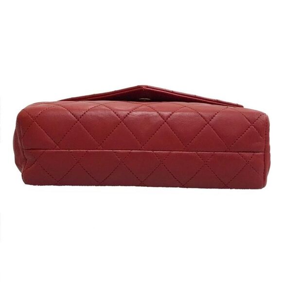 Chanel Matelasse Deca Coco Push Lock Chain Leather Red Shoulder Bag